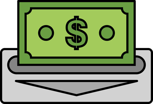 Cash deposit icon transparent PNG. Dollar note being deposited into a cash deposit machine. Money deposit clipart. Cash deposit vector. CDM and banking.
