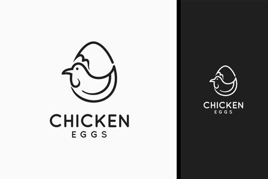 Chicken egg logo symbol icon design