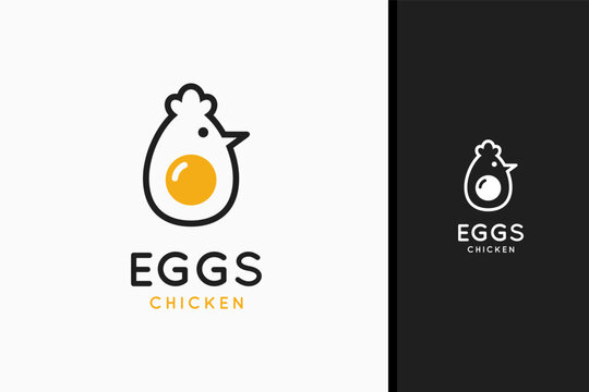 Chicken egg logo symbol icon design