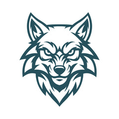 wolf head mascot logo vector design template eps 10