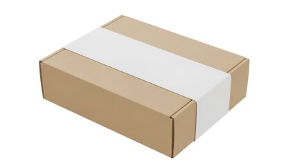 A sturdy cardboard box with a white interior and brown exterior ready for shipping and storage
