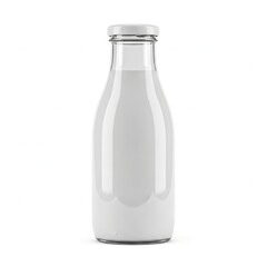 Elegant transparent glass bottle with metal cap perfect for beverages and liquid storage