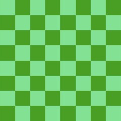 Seamless green checkered pattern with alternating light and lime green squares. This vibrant geometric gingham background is perfect for digital wallpapers, textile prints, or picnic-themed desig