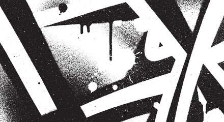 Abstract Graffiti Art with Spray Paint Drips and Splatters. © plustration