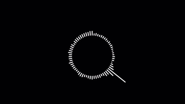 Circular audio sound waves Frequency animation on transparent background, minimalist audio spectrum equalizers track rhythm.