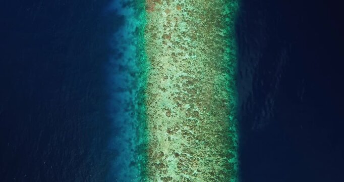 Top Down Coastal Water Texture in Tropical Island