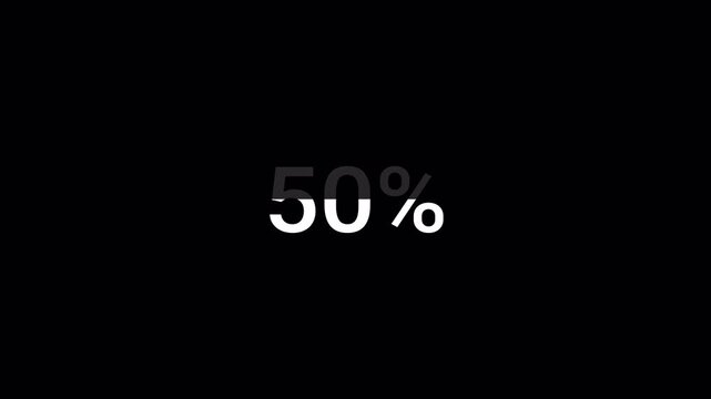 Animated Percentage Counter From 0 To 100 With Smooth Filling Progress Text.