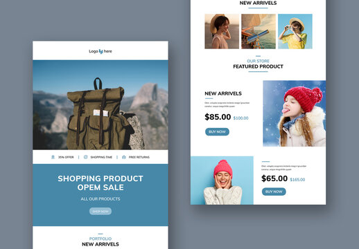 Open Sale Newsletter Design Layout