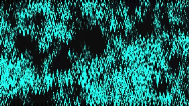 Vibrant cyan zigzag pattern on dark background for modern design