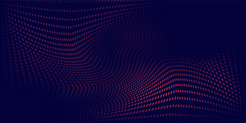 Obraz premium Vector background dynamic line with color abstract wave dots . simple old modern