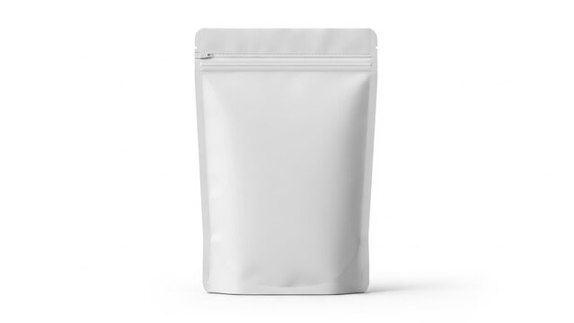 Elegant white stand-up zipper pouch for packaging and product storage solutions