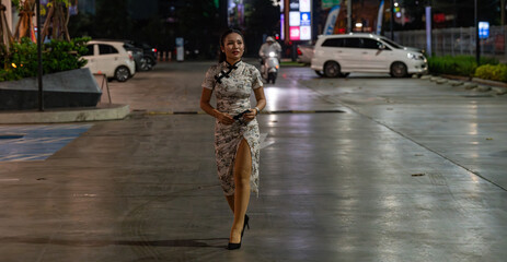 Thai girl in Chinese Style Dress