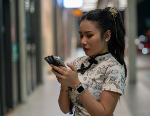 Thai girl in Chinese Style Dress