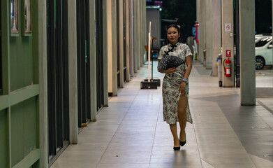 Thai girl in Chinese Style Dress