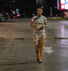 Thai girl in Chinese Style Dress