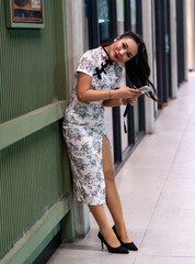 Thai girl in Chinese Style Dress