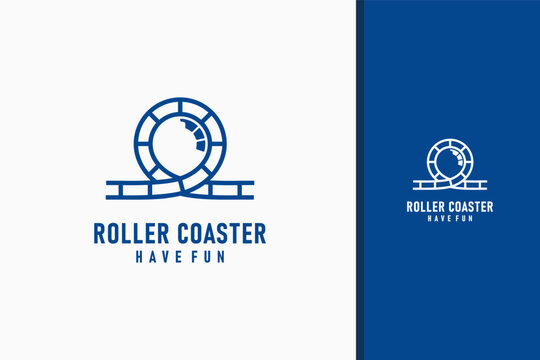 Roller coaster logo symbol icon design