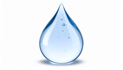 Fototapeta premium Clear Water Drop Symbolizing Purity and Cleanliness for Hydration and Natural Resources.