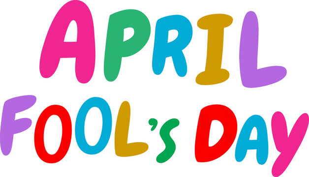 April Fools Day Cartoon Clown Elements Set Funny Colorful Vector Collection