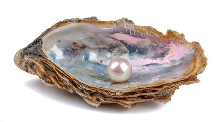 an open oister with a pearl inside