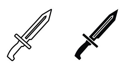 Two daggers on white background