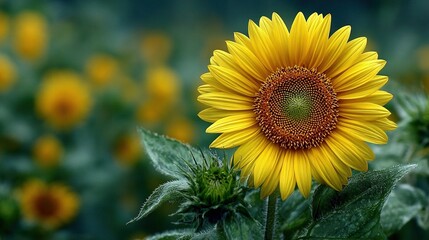 Fototapeta premium A vibrant sunflower.