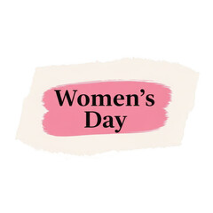 Women's day label isolated on transparent background
