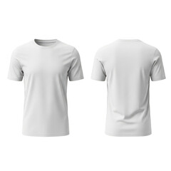 Naklejka premium A white t-shirt on a white background