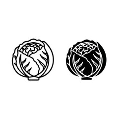A pair of black and white drawings of globes with a leafy design Vector