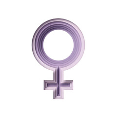 Purple gender symbol isolated on transparent background