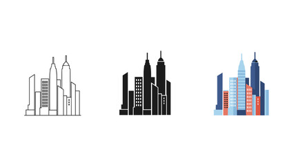 Fototapeta premium city skyline vector