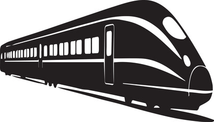 Train on a white background representing railway transport and travel © Sadek