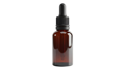 Fototapeta premium Dark amber glass dropper bottle for essential oils or supplements