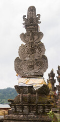 Majestic Multi-Tiered Balinese Temple Tower with Mythical Guardians &ndash; Dramatic Spiritual Beauty