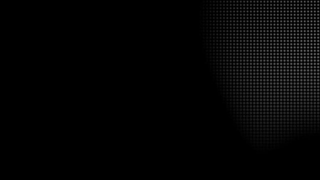 Animated abstract technology dark background random dots and grid, Animated random dots animation. halftone dot wave background.
 halftone dot background moving seamless loop.