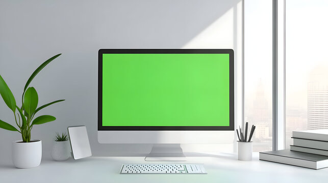 lcd tv with green screen