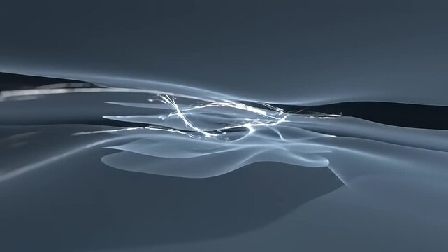 Abstract Blue Waves Motion Graphics Background.
