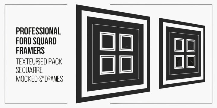Professional ford square framers textured pack square mocked crames