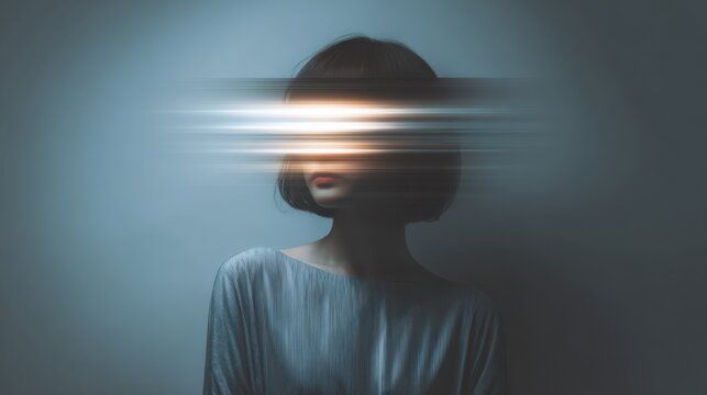 A mysterious portrait of a person with blurry effect