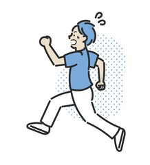 走って駆けつける医師のイラスト