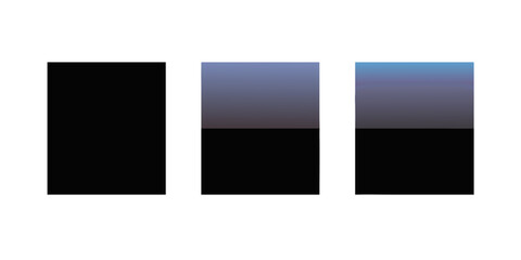 A visual representation of three different color gradients in a row