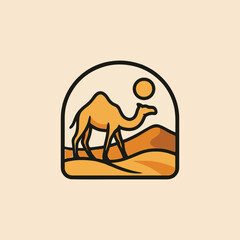 Camel in Desert Logo