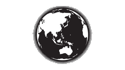 Global earth planet icon representing international worldwide geography and environmental awareness for mapping navigation application design and global business communication interface development © NaeemurRahman