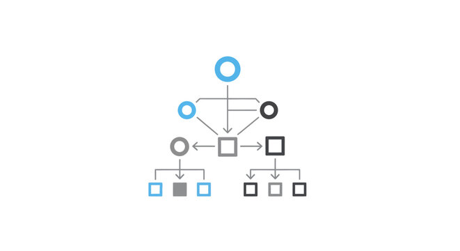 Flowchart diagram with various symbols.