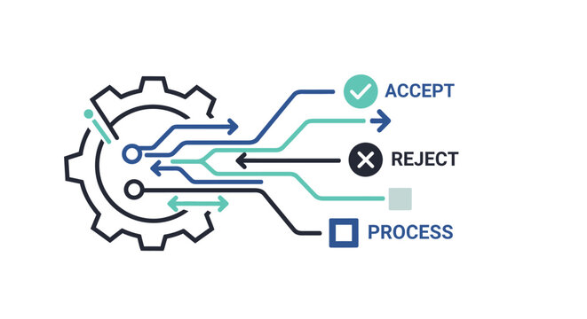 Gear with accept reject process.