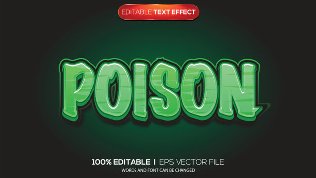 3d text effect poison theme