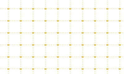 冠マークが入った黄色いドットの四角い方眼