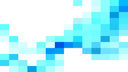 Vector Abstract mosaic pixelated design in various shades of cool aquatic colors, suggesting digital abstraction, fluidity, and modernism. Suitable as background.