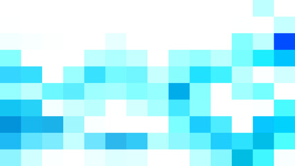 Vector Abstract pixel art digital design, blending shades of cerulean blue with lighter tones. creating the effect of a mosaic 