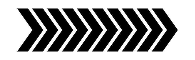 Multiple chevron racing arrows, dynamic motorsport direction symbol for automotive speed graphics and branding, PNG with transparent background © Hasheb Anzar